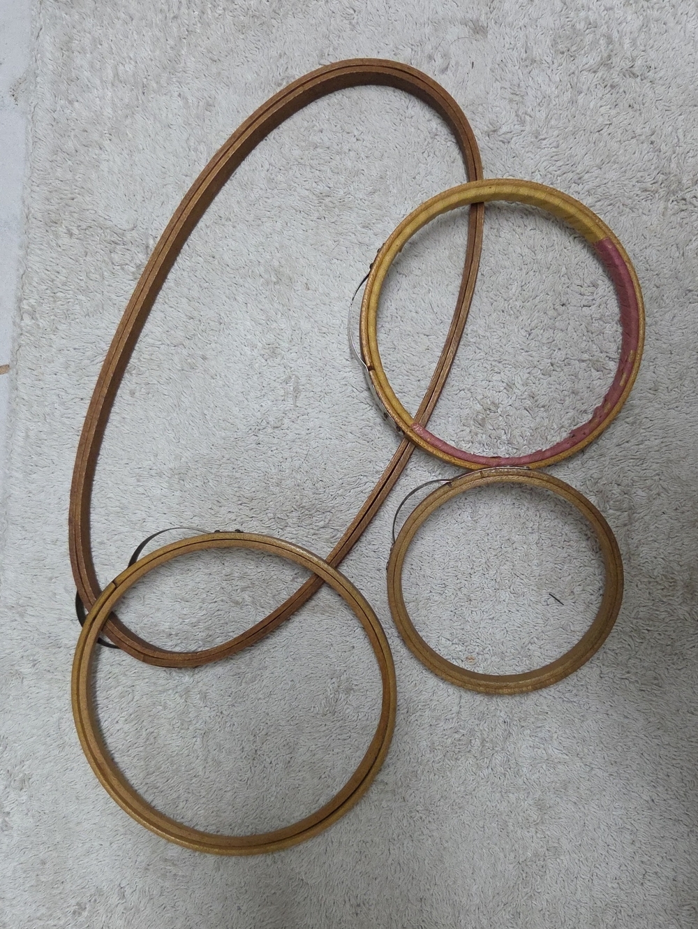 Vintage Princess Wooden Embroidery Hoops Set Of 4